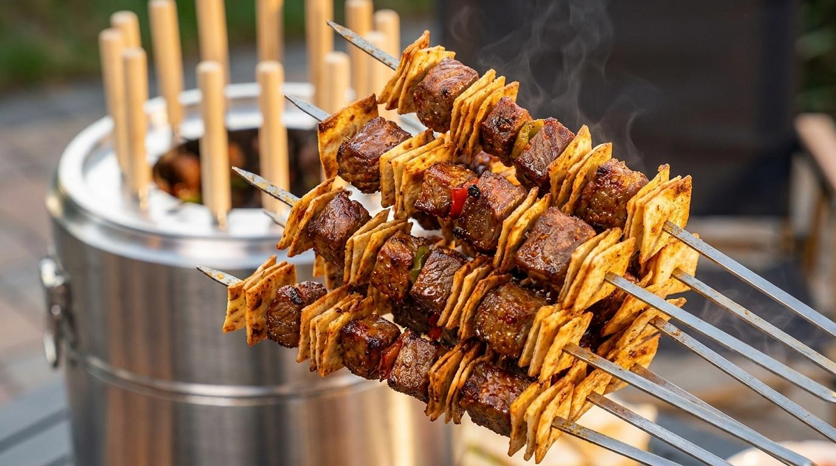 Viral Crispy Tortilla Beef Kebabs