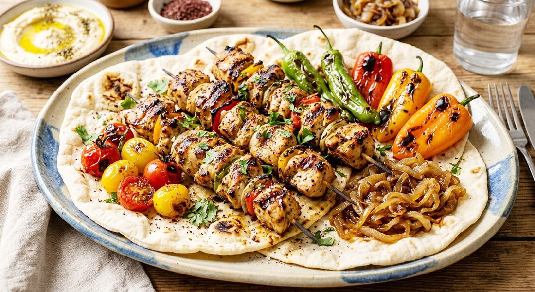 Turkish chicken kebabs