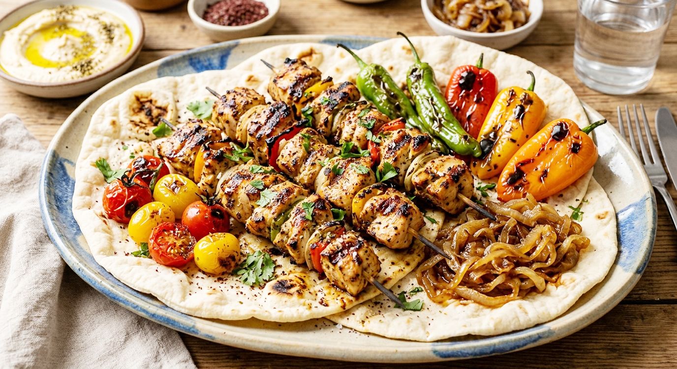 Turkish chicken kebabs