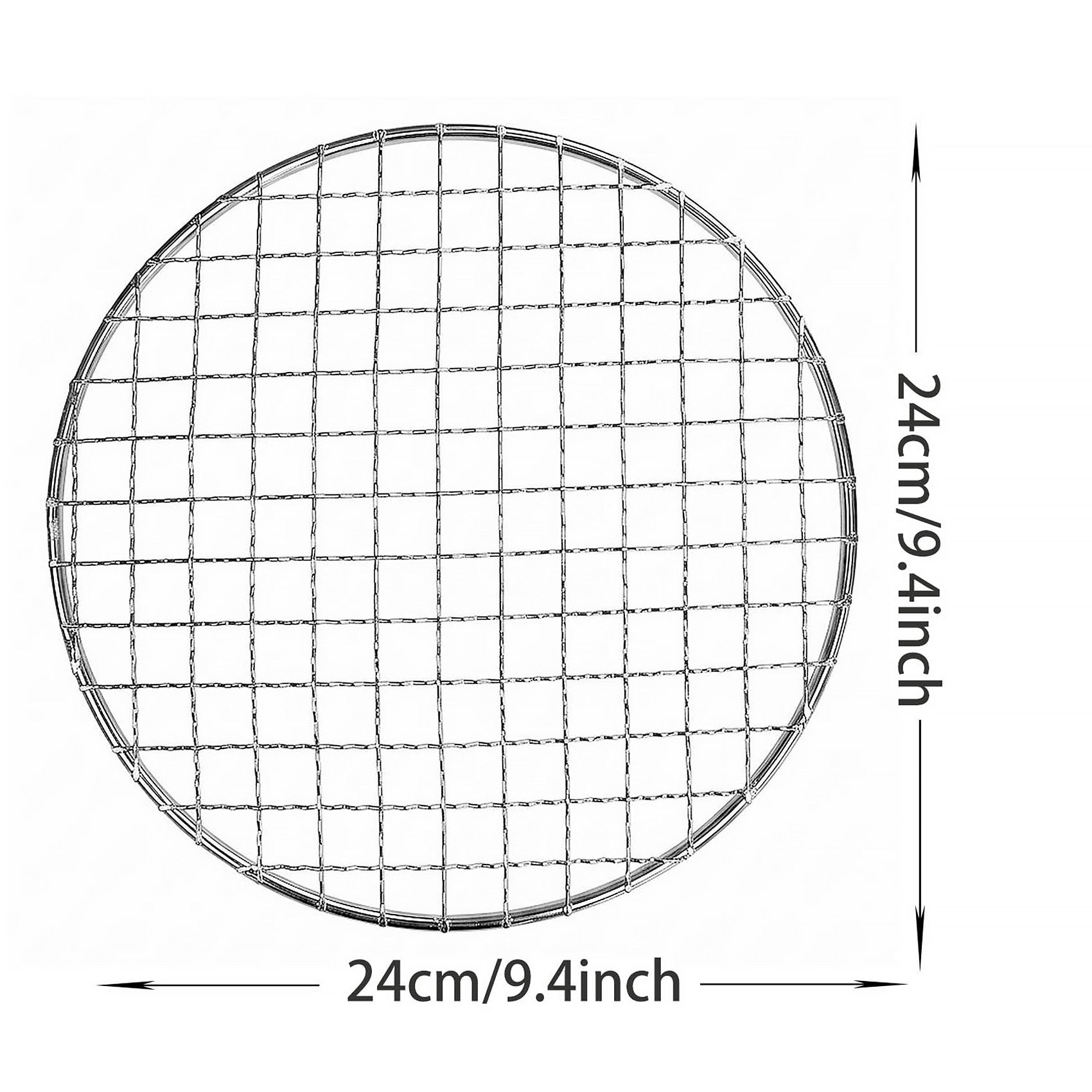 7.9'' Barbecue Grill Grate 304 Stainless Round Grill Mesh for Small Meats Charcoal Wood Grate Replacement