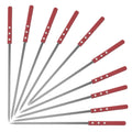 10pcs BBQ Skewers 16'' Flat Grill Skewer for Kabob 304 Stainless Steel Kebab Sticks with Skewer Clipper for Vertical Hanging