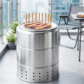 Smokeless Charcoal Grill 28 Skewers Capacity Hanging Barrel Grill Portable Fire Pit Outdoor Campfire Roaster